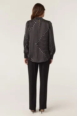 Imogen Blouse - Linear Print