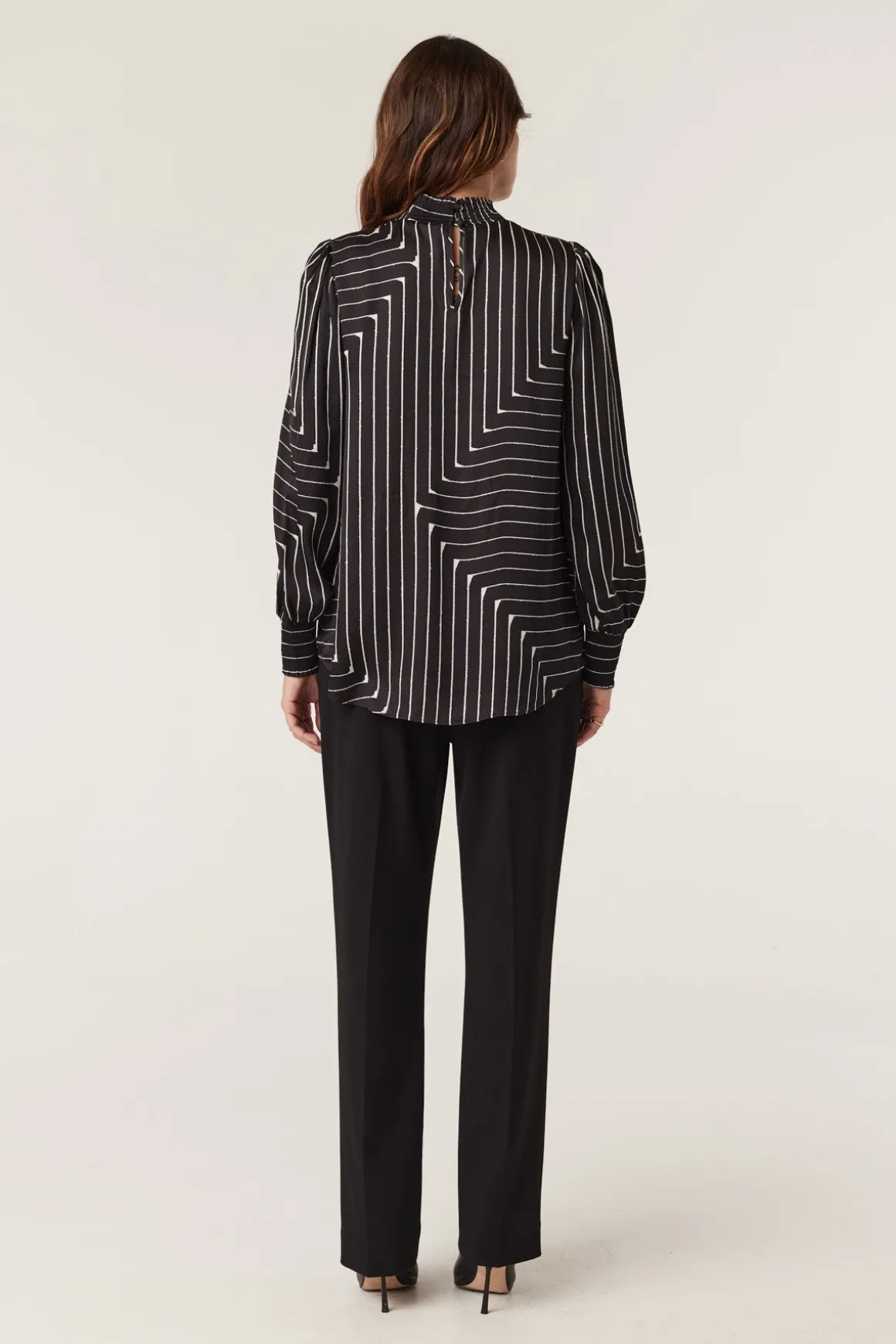 Imogen Blouse - Linear Print
