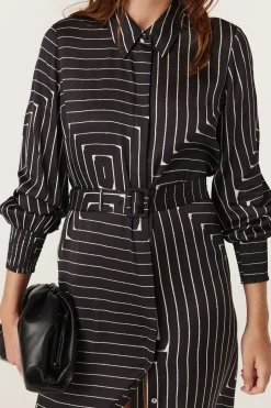 Imogen Dress - Linear Print