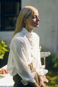 Kate Frill Blouse - White