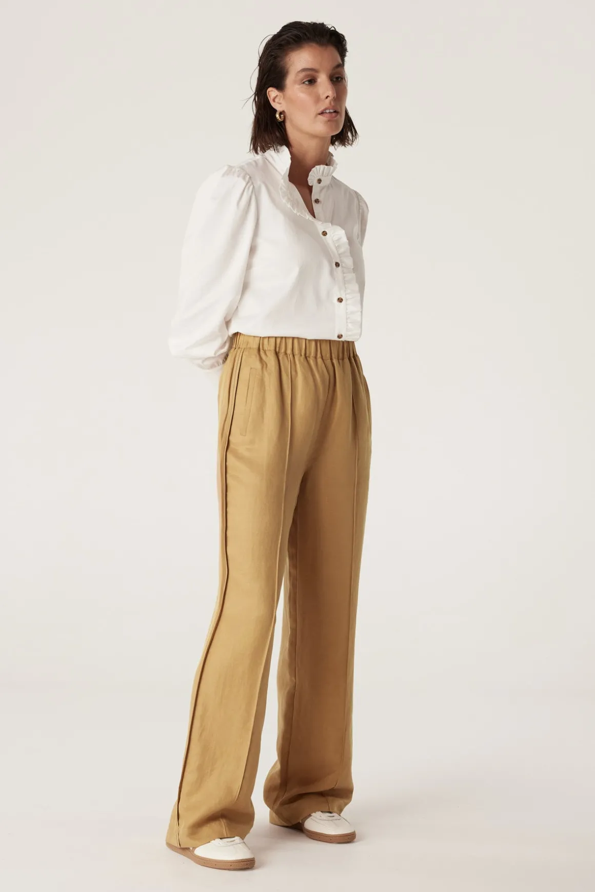 Kate Frill Blouse - White
