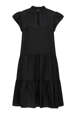 Laura Frill Dress - Black