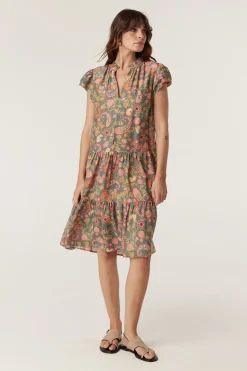 Laura Frill Dress - Paisley