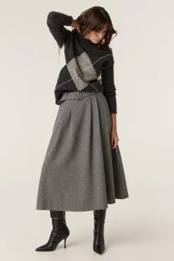 Lena Skirt - Charcoal Marle