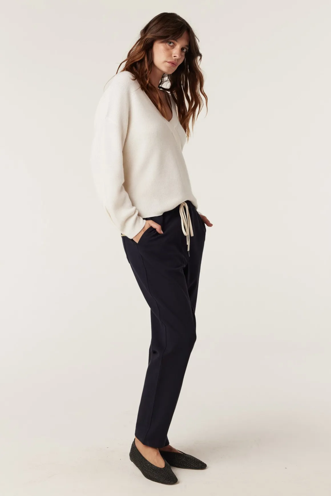 Luca Twill Jogger - Navy