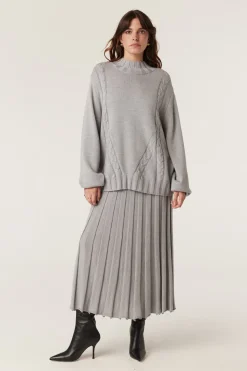 Lucern Merino Jumper - Grey Marle