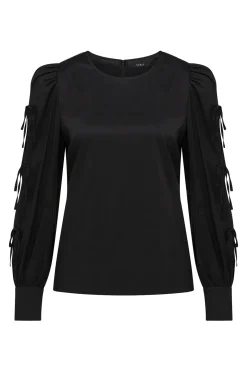 Madeline Bow Blouse - Black