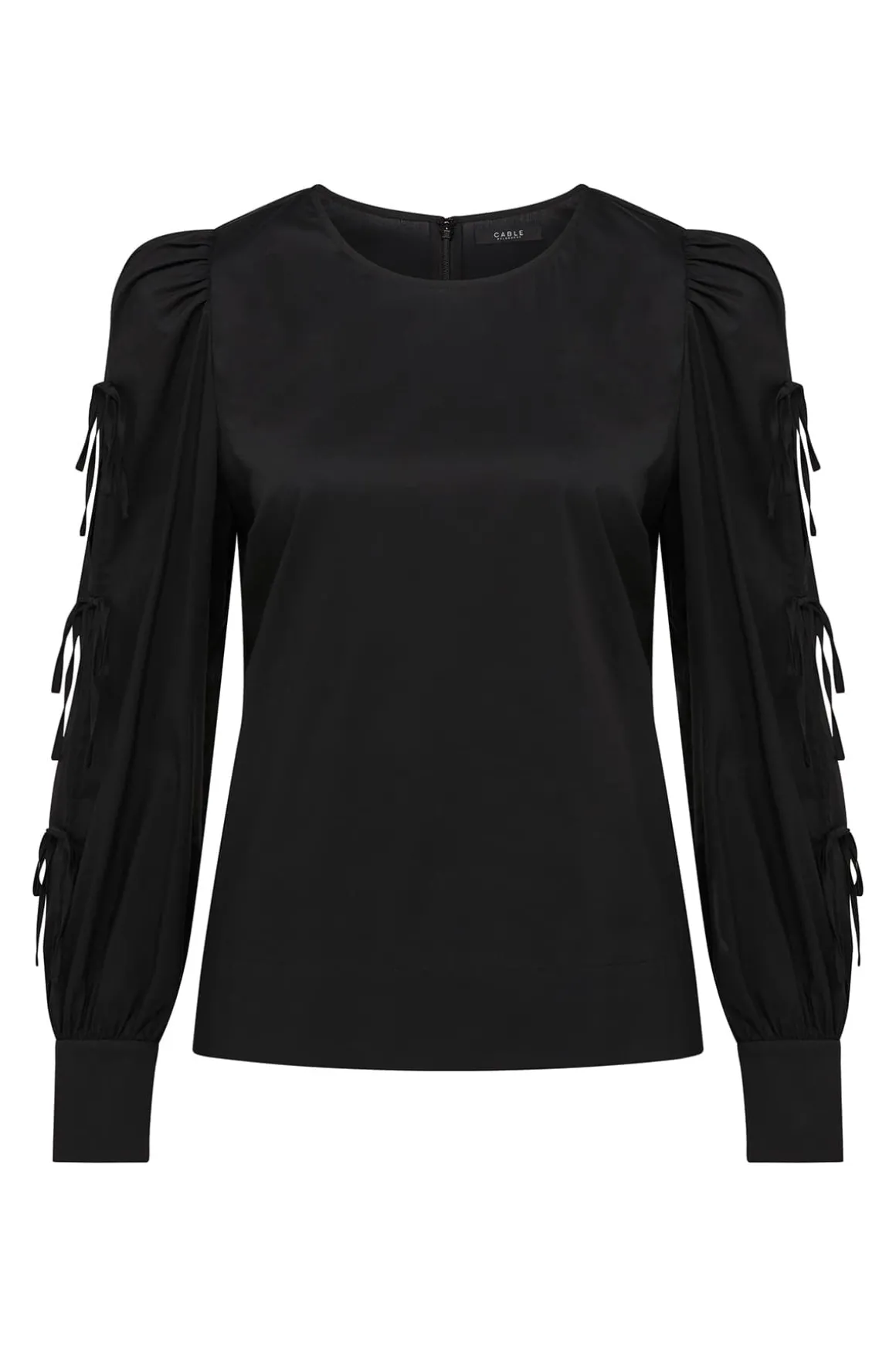 Madeline Bow Blouse - Black