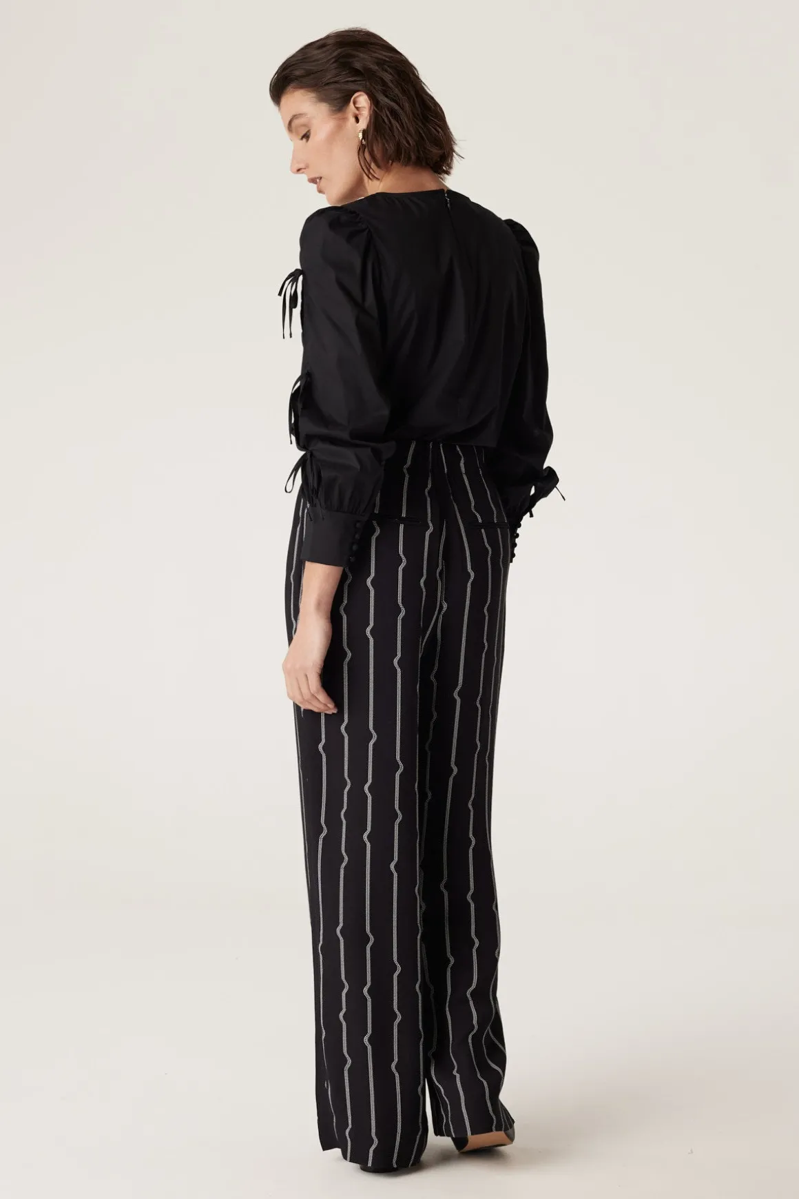 Madeline Bow Blouse - Black