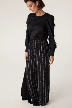 Madeline Bow Blouse - Black
