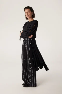 Madeline Bow Blouse - Black