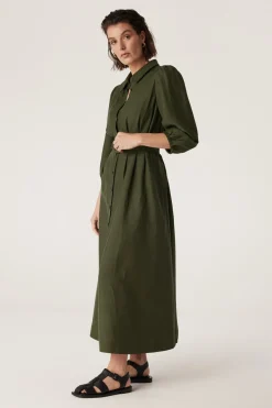 Manly Midi Dress - Olive