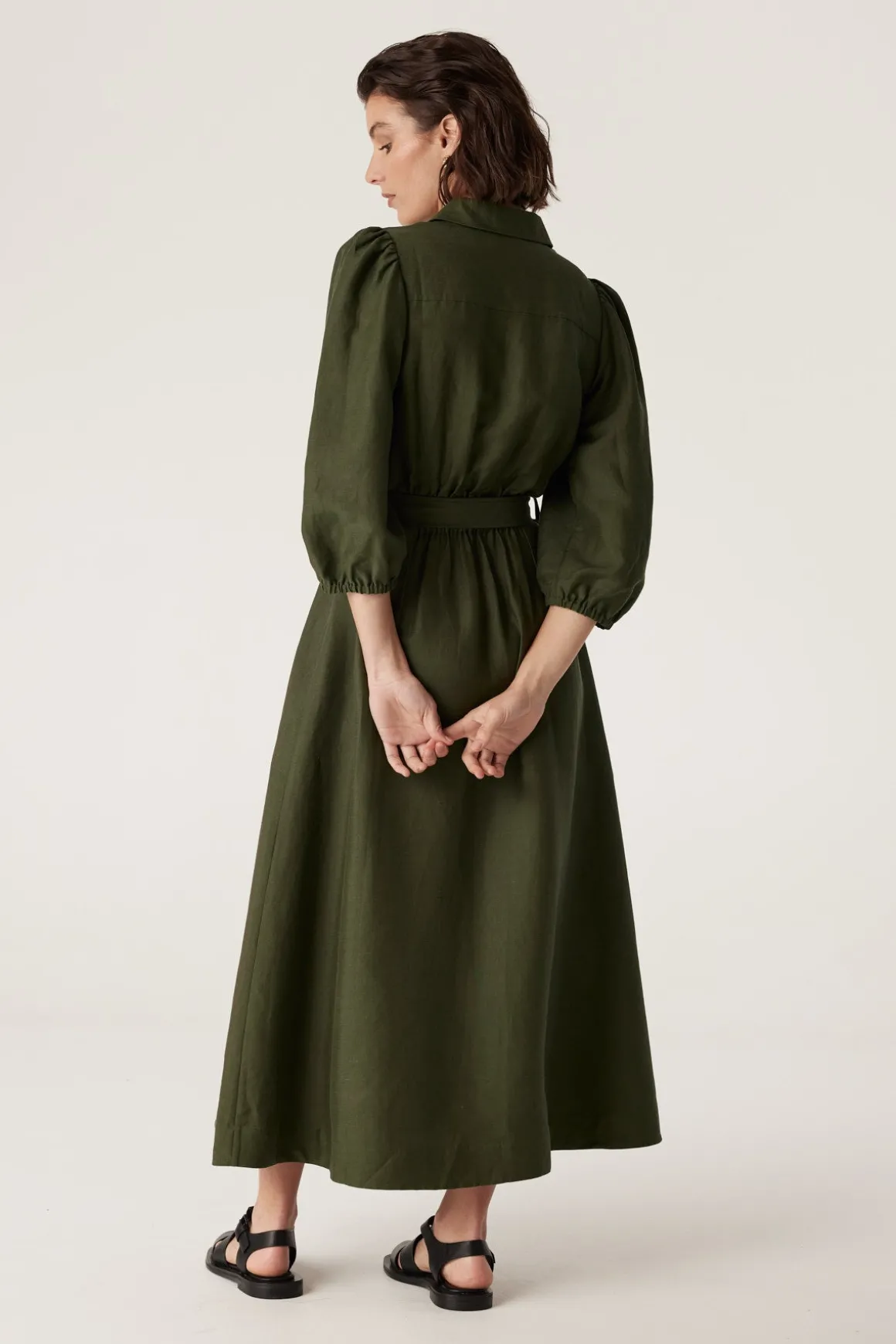 Manly Midi Dress - Olive