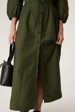 Manly Midi Dress - Olive