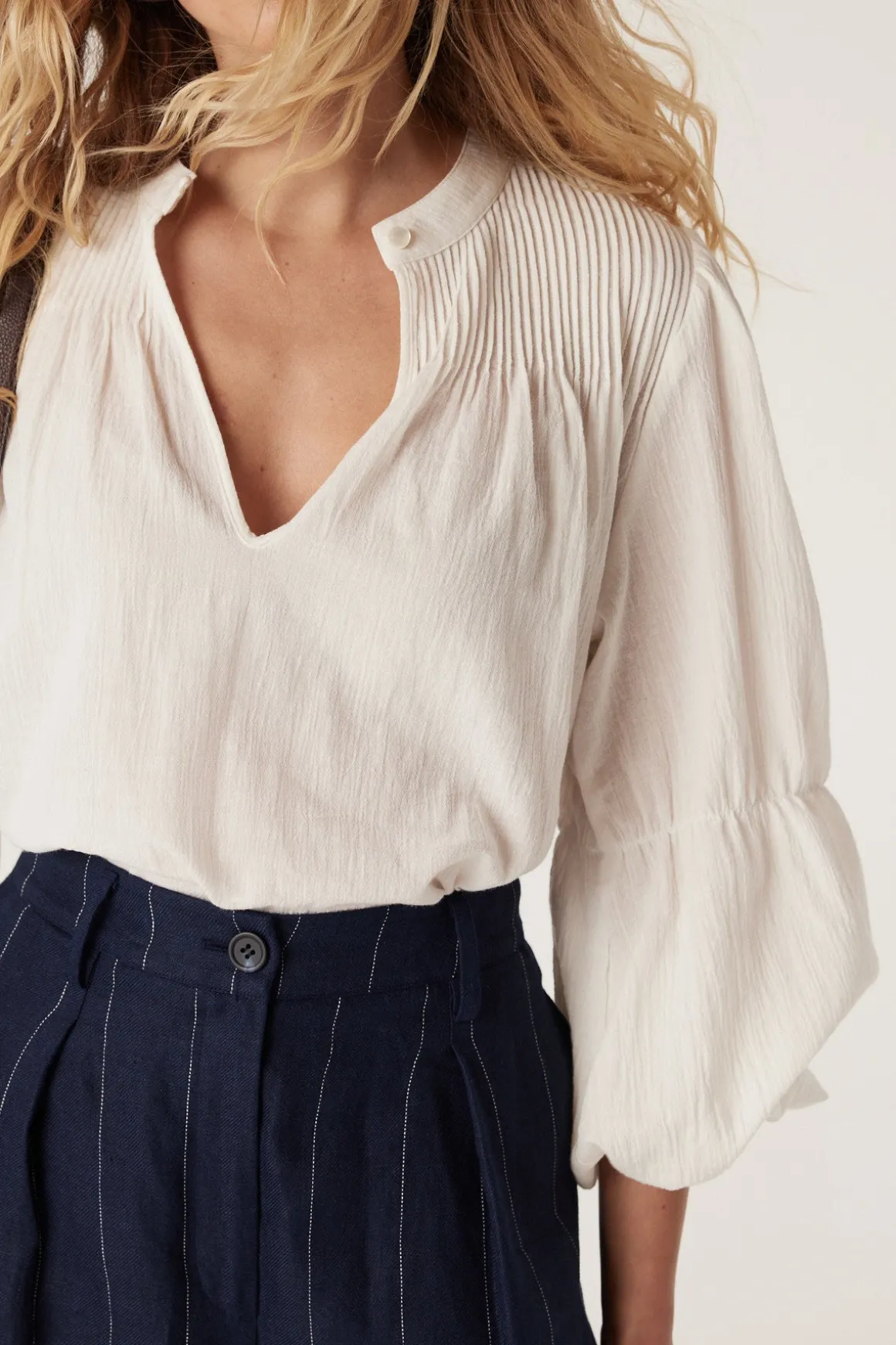 Marais Cotton Blouse - White
