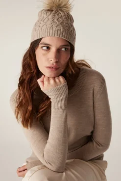 Merino Beanie - Pebble