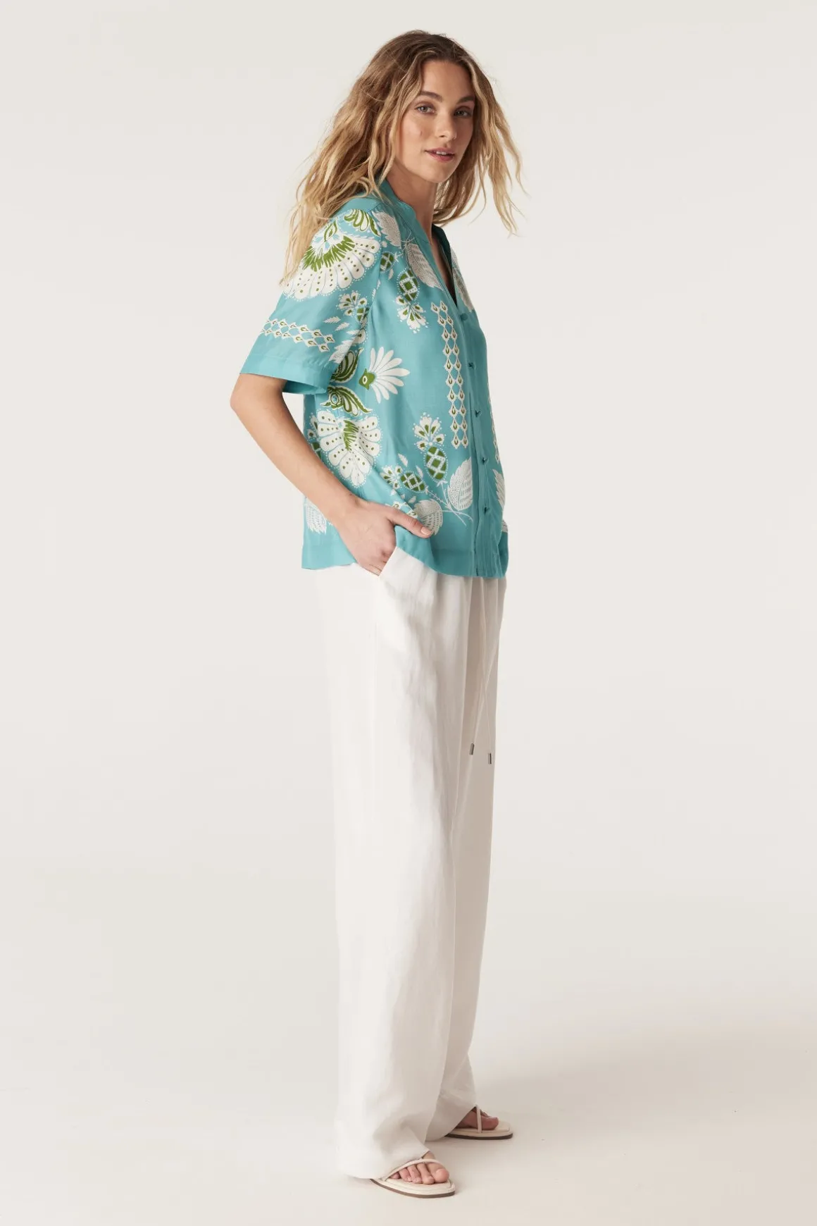 Miami Blouse - Scarf Print
