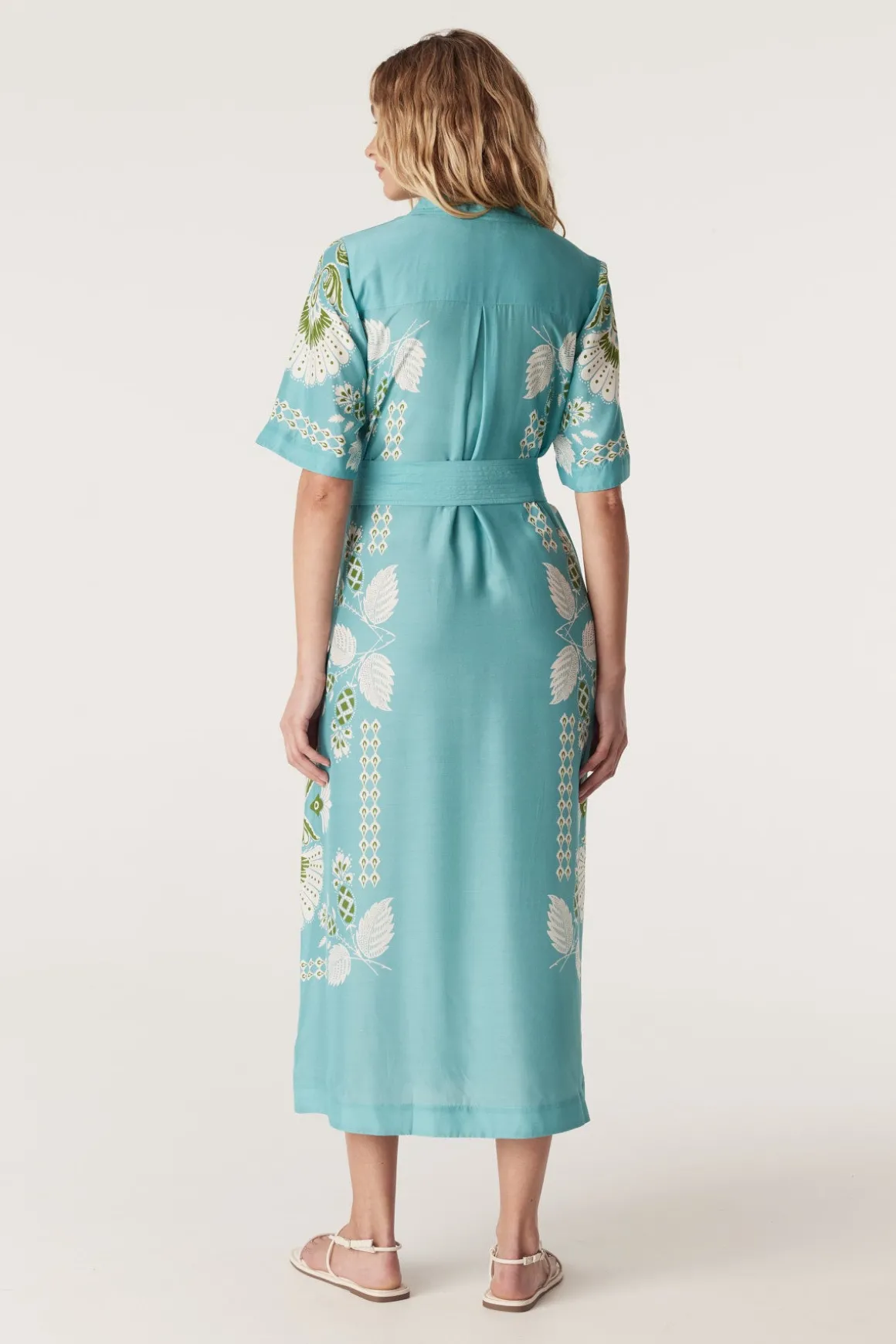 Miami Midi Dress - Scarf Print