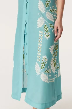 Miami Midi Dress - Scarf Print