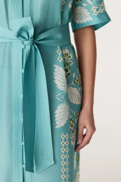 Miami Midi Dress - Scarf Print
