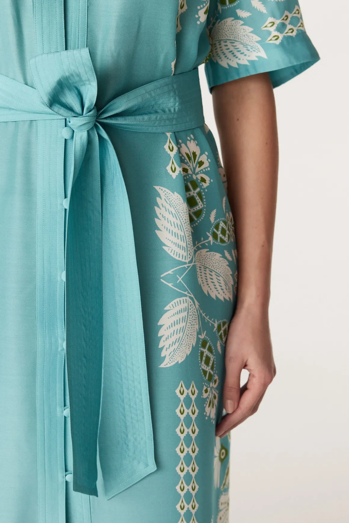 Miami Midi Dress - Scarf Print