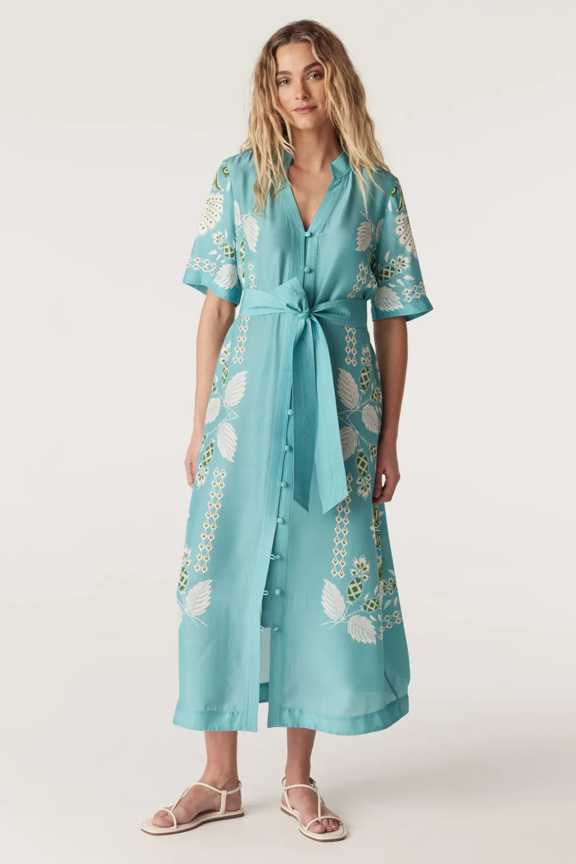 Miami Midi Dress - Scarf Print