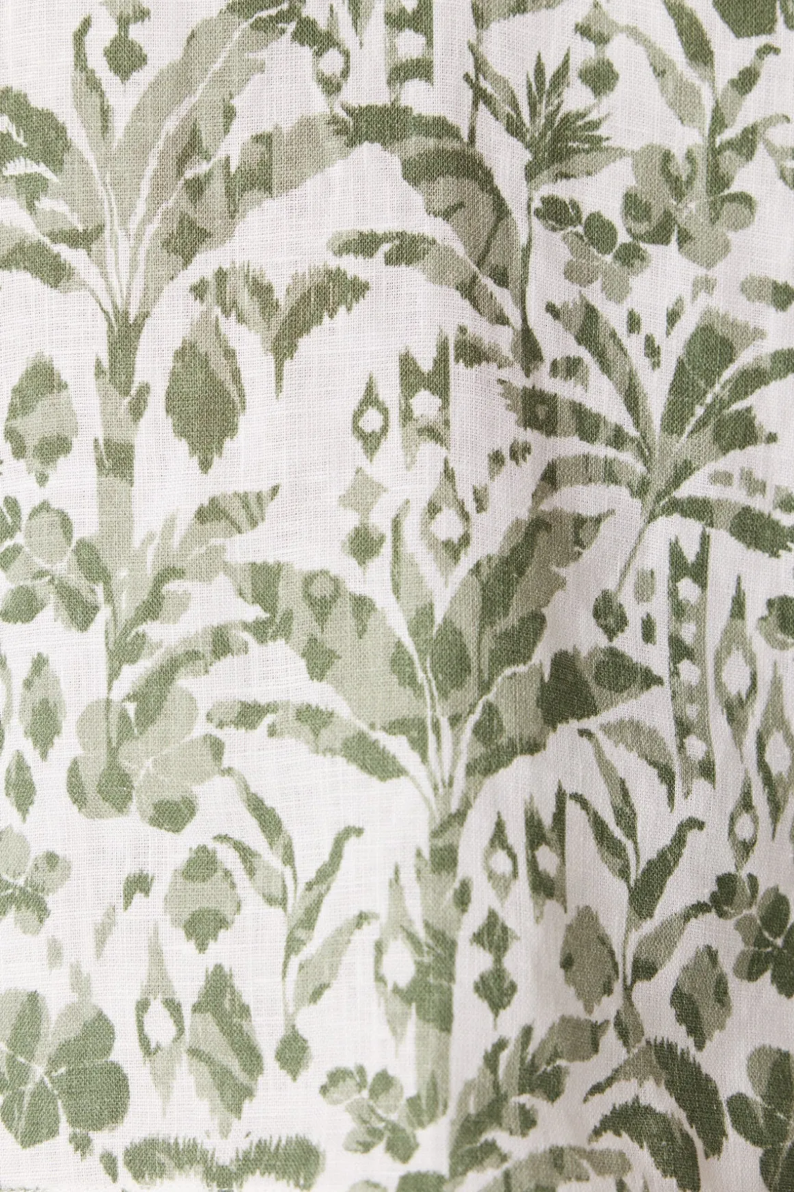 Oasis Linen Top - Palm Print