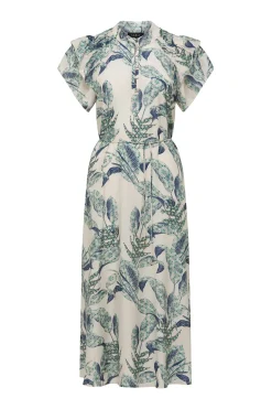 Paloma Frill Dress - Leaf Print
