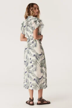Paloma Frill Dress - Leaf Print