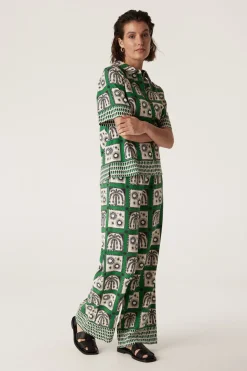Raffles Pant - Green Print