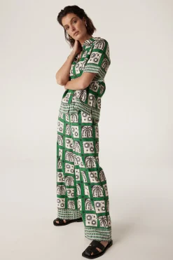 Raffles Pant - Green Print