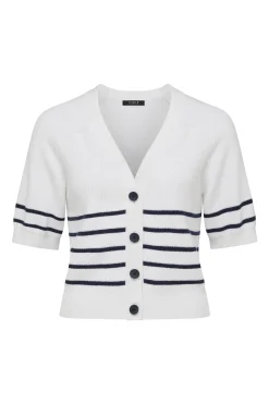 Riviera Cotton Knit Top - Navy Stripe