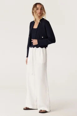 Riviera Crepe Jacket - Navy