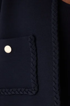 Riviera Crepe Jacket - Navy