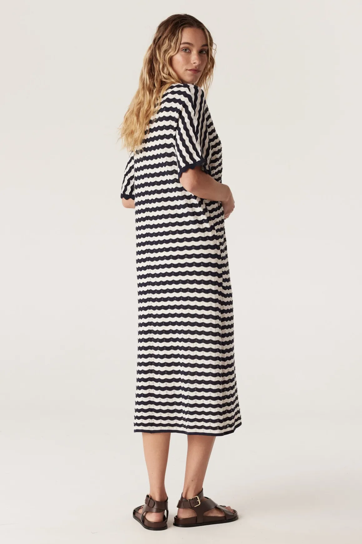Riviera Knit Dress - Navy Stripe