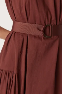 Salma Voile Dress - Rust