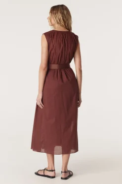 Salma Voile Dress - Rust