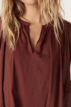 Salma Voile Dress - Rust
