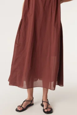 Salma Voile Dress - Rust