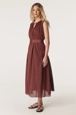Salma Voile Dress - Rust
