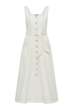 Samba Drill Dress - White