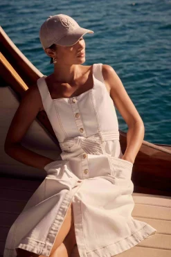 Samba Drill Dress - White