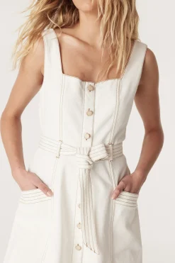 Samba Drill Dress - White