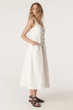 Samba Drill Dress - White
