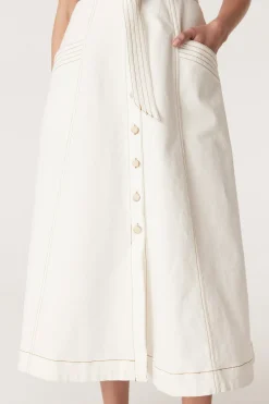 Samba Drill Dress - White