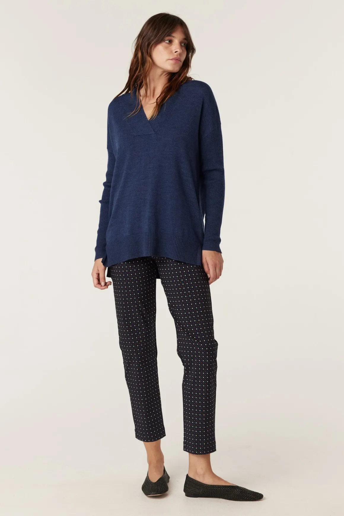 Sara Merino Jumper - Denim Blue