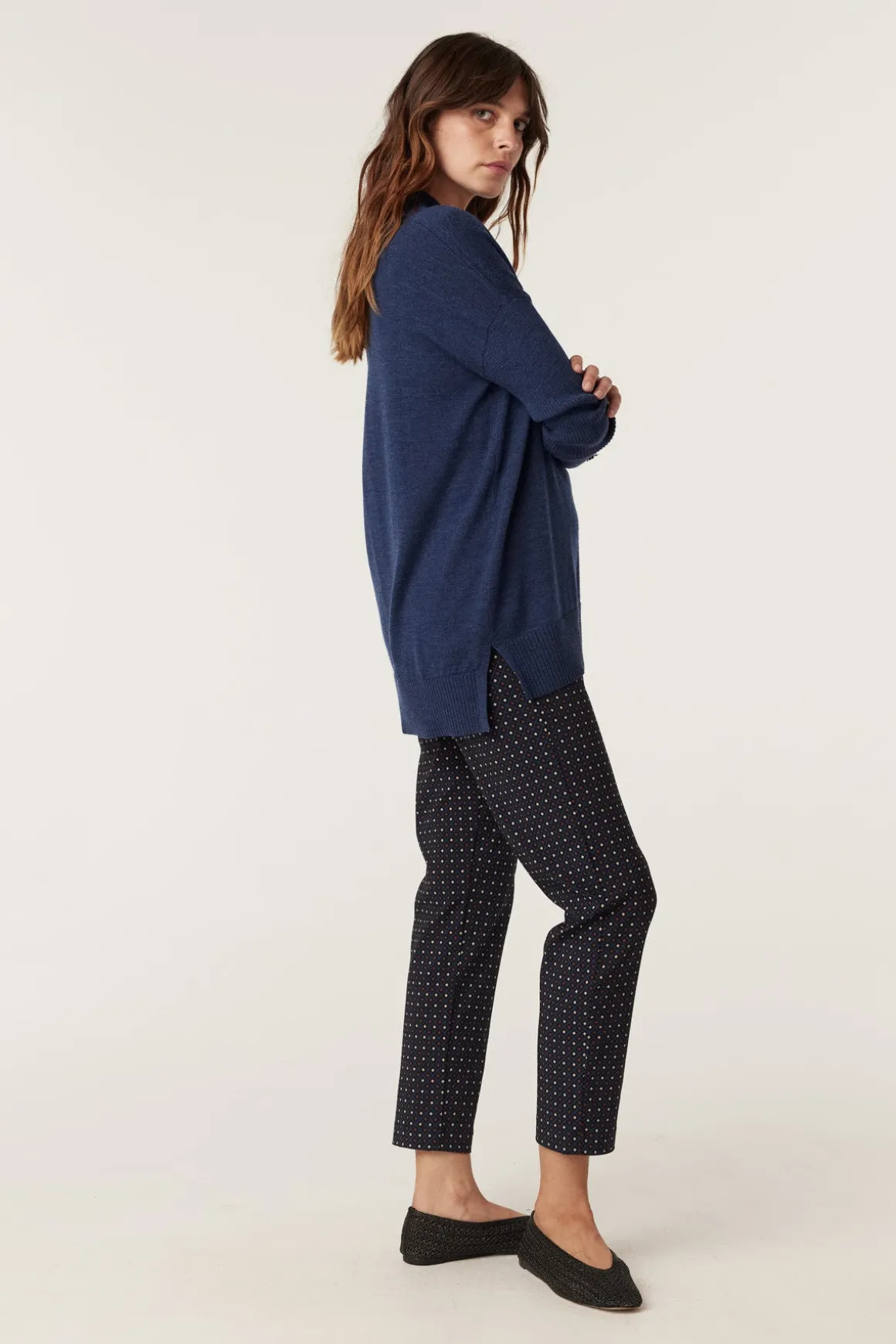 Sara Merino Jumper - Denim Blue