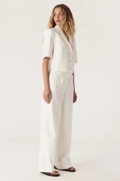 Short Sleeve Blazer - White