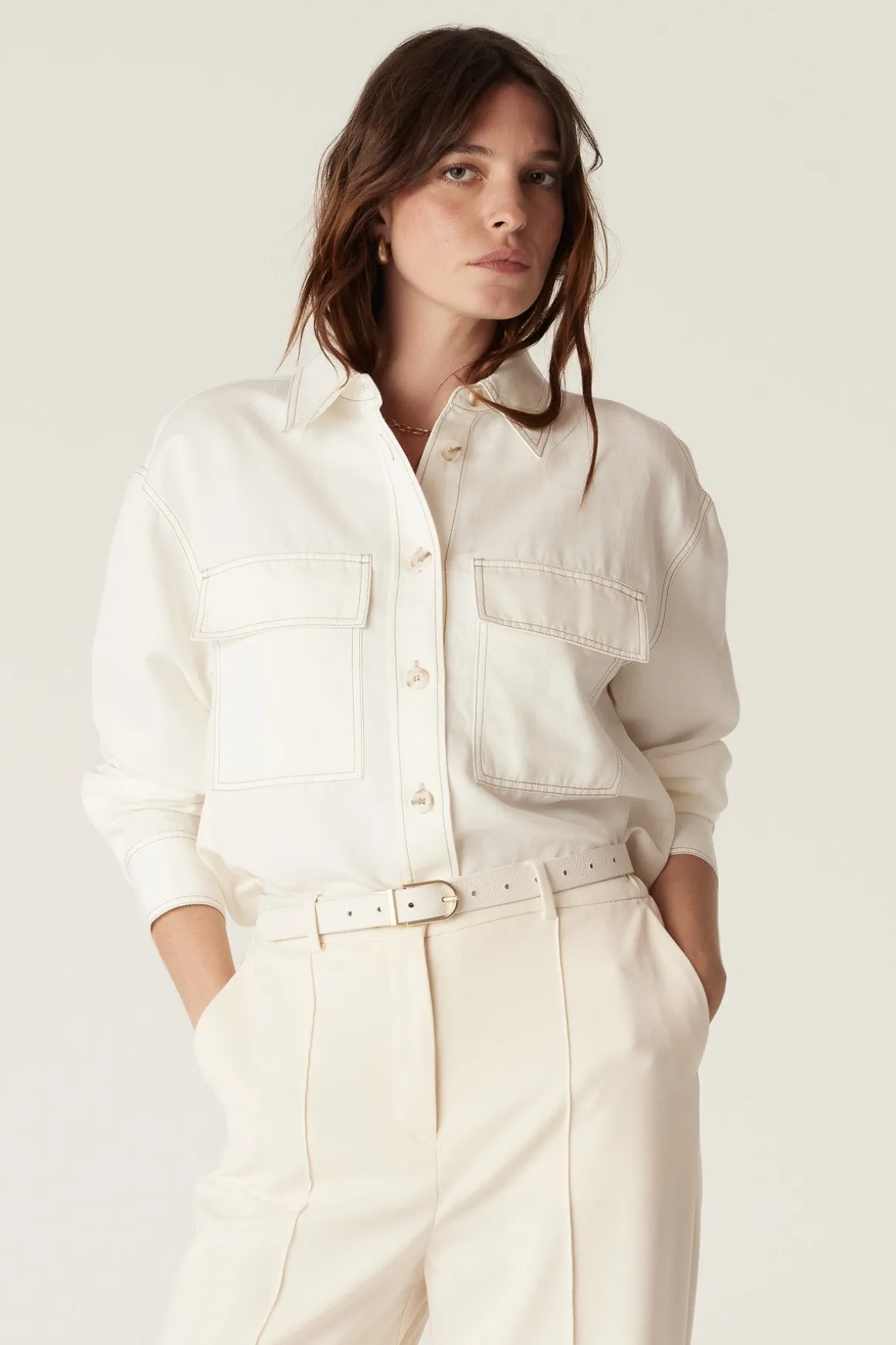 Skye Shirt - Ecru