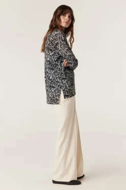 Superfine Merino Print Jumper - Animal